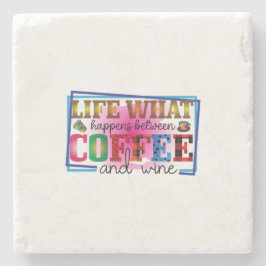 コーヒーアートコーヒーとワイン ストーンコースター