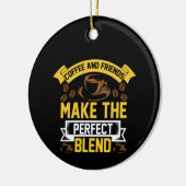 コーヒーアートコーヒーと友人 セラミックオーナメント (左)