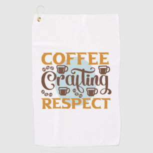 コーヒーアートコーヒーのクラフトリスペクト ゴルフタオル