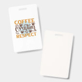 コーヒーアートコーヒーのクラフトリスペクト バッジ (正面＆裏面)