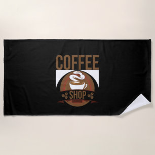 コーヒーアートコーヒーショップ ビーチタオル