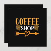 コーヒーアートコーヒーショップ 招待状 (正面/裏面)