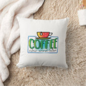 コーヒーアートコーヒー今すぐワイン クッション (ブランケット)