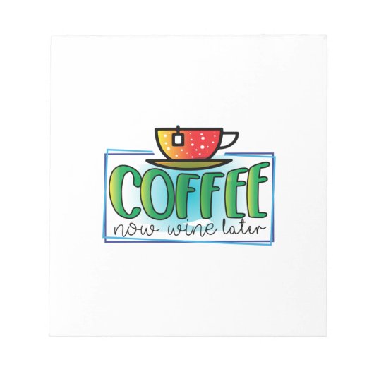 コーヒーアートコーヒー今すぐワイン ノートパッド (正面)