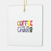 コーヒーアートコーヒー工芸品とカオス セラミックオーナメント (左)