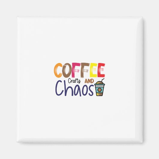 コーヒーアートコーヒー工芸品とカオス マグネット (正面)