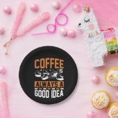 コーヒーアートコーヒー常に良いアイディア ペーパープレート (パーティー)