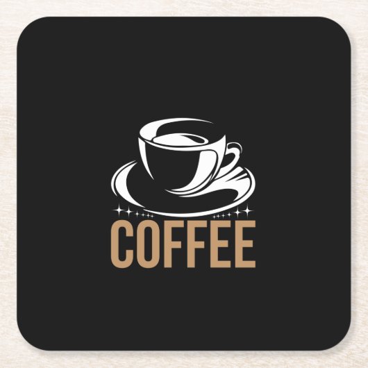 コーヒーアートコーヒー スクエアペーパーコースター (正面)