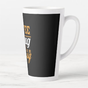 コーヒーアートコーヒーAをマグに抱き締める カフェラテマグ