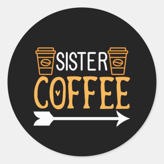コーヒーアートシスターコーヒー ラウンドシール (正面)