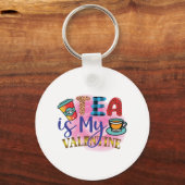 コーヒーアートティーは私のバレンタイン キーホルダー (正面)