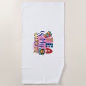 コーヒーアートティーは私のバレンタイン ビーチタオル (正面)