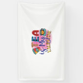 コーヒーアートティーは私のバレンタイン 横断幕 (縦)