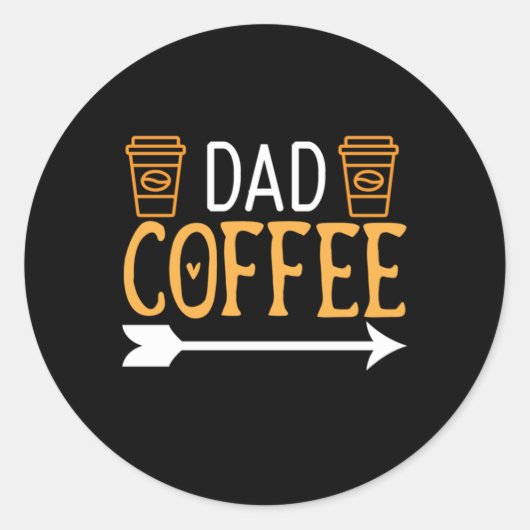 コーヒーアートパパコーヒー ラウンドシール (正面)