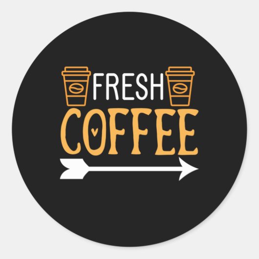 コーヒーアートフレッシュコーヒー ラウンドシール (正面)