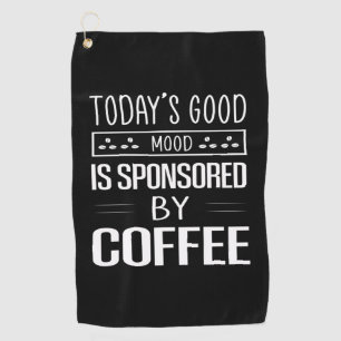 コーヒーアート今日の良い気分 ゴルフタオル