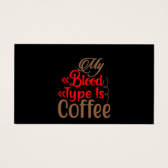 コーヒーアート私の血液型はコーヒー (正面)