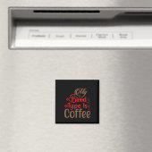 コーヒーアート私の血液型はコーヒー マグネット (インサイチュ (食洗機))
