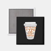 コーヒーアート私の血液型はコーヒー マグネット (正面/裏面)