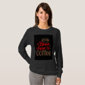 コーヒーアート私の血液型はコーヒー Tシャツ (正面フル)