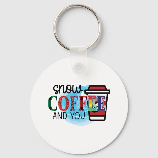 コーヒーアート雪のコーヒーとYou キーホルダー (正面)