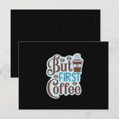 コーヒーアート でもまずはコーヒー 3 ポストカード (正面/裏面)