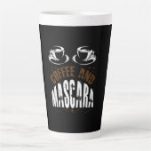 コーヒーアート コーヒーとマスカラ カフェラテマグ (正面)