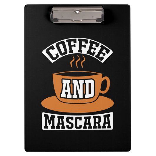 コーヒーアート コーヒーとマスカラ クリップボード (正面)