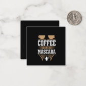 コーヒーアート コーヒーとマスカラ ノートカード (正面/裏面インサイチュ)