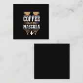 コーヒーアート コーヒーとマスカラ ノートカード (正面/裏面)
