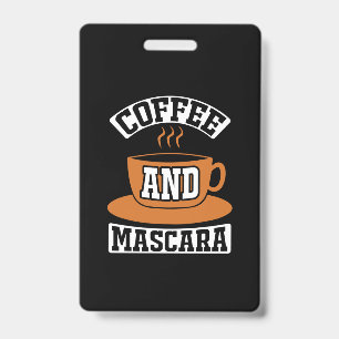 コーヒーアート コーヒーとマスカラ バッジ