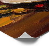 コーヒーアート:スチームマグ&チェリーブランチポスター ポスター (角)