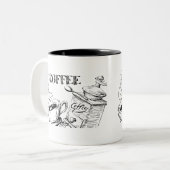 コーヒーアート ツートーンマグカップ (正面左)