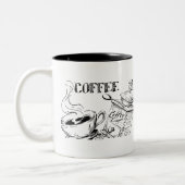 コーヒーアート ツートーンマグカップ (左)