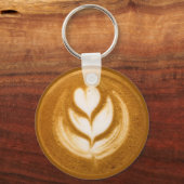 コーヒーアート ハート フラワー キーチェーン (裏面)