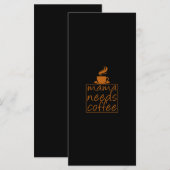 コーヒーアート ママはコーヒーが必要 メニュー (正面/裏面)