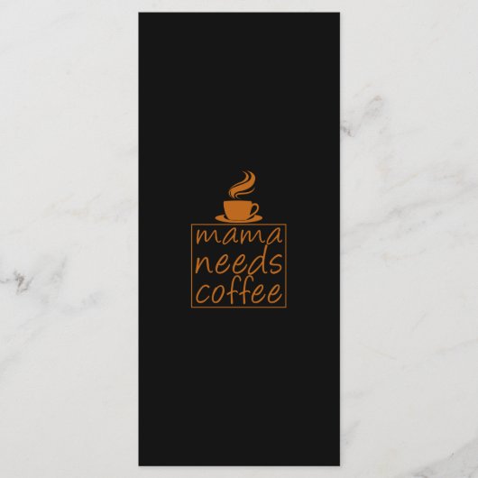 コーヒーアート ママはコーヒーが必要 メニュー (正面)