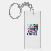 コーヒーアート 私はあなたのことがコーヒーより好き キーホルダー (正面左)