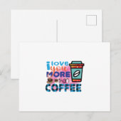 コーヒーアート 私はあなたのことがコーヒーより好き ポストカード (正面/裏面)