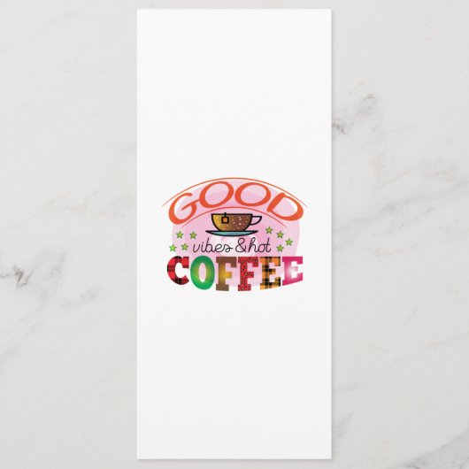 コーヒーアート 良い雰囲気とホットコーヒー メニュー (正面)