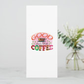 コーヒーアート 良い雰囲気とホットコーヒー メニュー (スタンド正面)