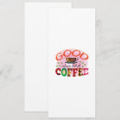 コーヒーアート 良い雰囲気とホットコーヒー メニュー (正面/裏面)