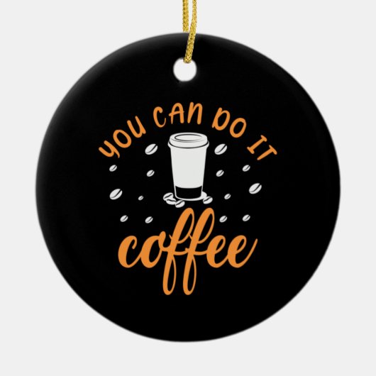 コーヒーアートIt Coffee セラミックオーナメント (正面)