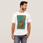 コーヒーアートTシャツデザイン Tシャツ (正面フル)