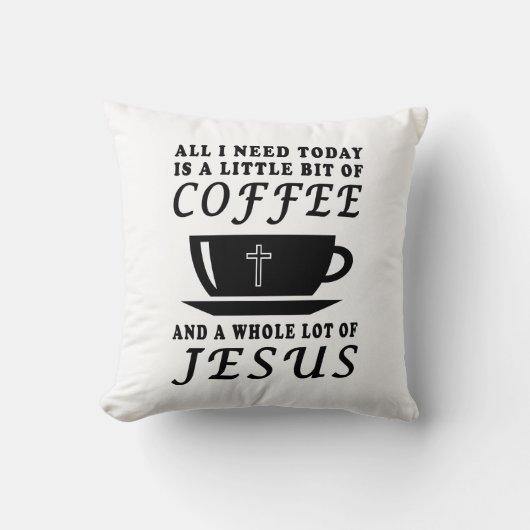 コーヒーイエス・キリストの枕 クッション (正面)