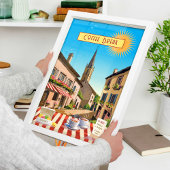 コーヒーインフランス編集可能ヴィンテージスタイル休日 ポスター