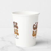 コーヒーウィートーキーおもしろいレトロ文字スタイル 紙コップ (右)