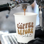 コーヒーウィートーキーおもしろいレトロ文字スタイル 紙コップ