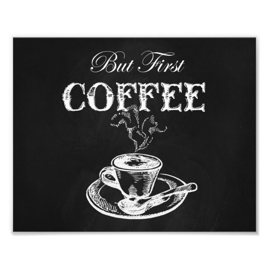 コーヒーウォールアートカルクボード フォトプリント            (正面)