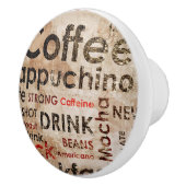 コーヒーエスプレッソのCappucino美しいパターン セラミックノブ (右)